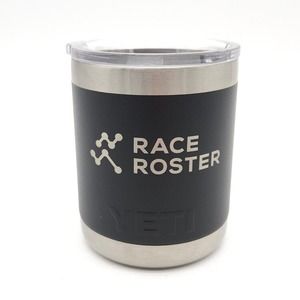 YETI Rambler 10 oz Lowball Insulated‎ Tumbler Black Cup + Lid Stainless Steel
